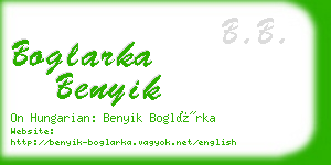 boglarka benyik business card